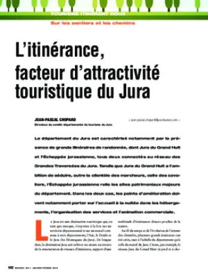 L’itinérance, facteur d’attractivité touristique du Jura