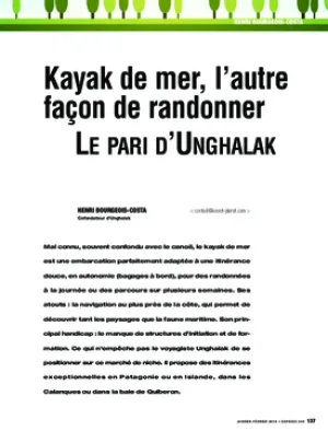 Kayak de mer, l’autre façon de randonner. Le pari d’Unghalak