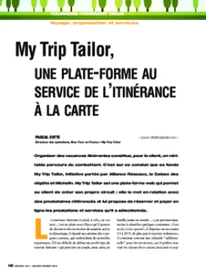 My Trip Tailor, une plate-forme au service de l’itinérance à la carte