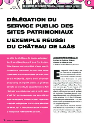 Délégation du service public des sites patrimoniaux. L’exemple réussi du château de Laàs