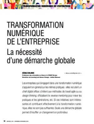 Transformation numérique de l’entreprise. La nécessité d’une démarche globale