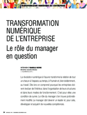 Transformation numérique de l’entreprise. Le rôle du manager en question