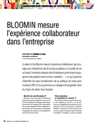 Bloomin mesure l’expérience collaborateur dans l’entreprise