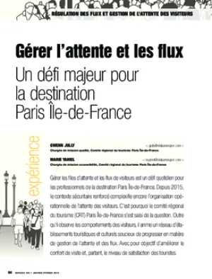 Gérer l’attente et les flux. Un défi majeur pour la destination Paris Île-de-France