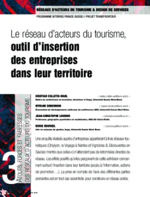 Le réseau d’acteurs du tourisme, outil d’insertion des entreprises dans leur territoire