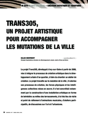 Trans305, un projet artistique pour accompagner les mutations de la ville