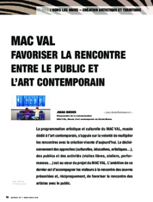 MAC VAL. Favoriser la rencontre entre le public et l’art contemporain