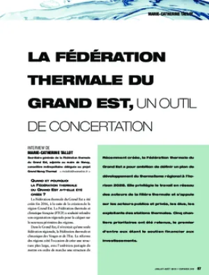 La Fédération thermale du Grand Est, un outil de concertation