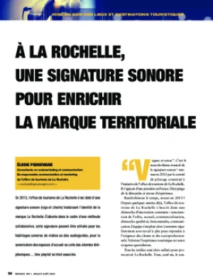 À La Rochelle, une signature sonore pour enrichir la marque territoriale