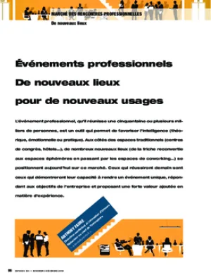 Événements professionnels. De nouveaux lieux pour de nouveaux usages