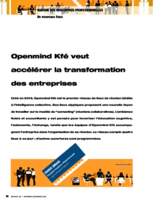 Openmind Kfé veut accélérer la transformation des entreprises