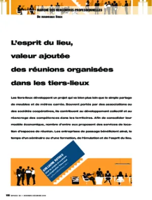 L’esprit du lieu, valeur ajoutée des réunions organisées dans les tiers-lieux