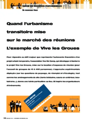 Quand l’urbanisme transitoire mise sur le marché des réunions. L’exemple de Vive les Groues