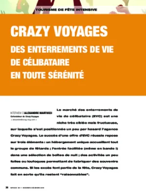 Crazy Voyages. Des enterrements de vie de célibataire en toute sérénité