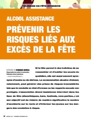 Alcool Assistance . Prévenir les risques liés aux excès de la fête