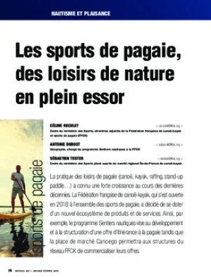 Les sports de pagaie, des loisirs de nature en plein essor