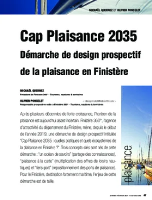 Cap Plaisance 2035. Démarche de design prospectif de la plaisance en Finistère