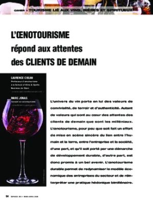 L’œnotourisme répond aux attentes des clients de demain