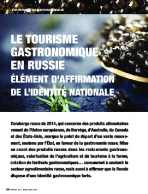 Le tourisme gastronomique en Russie. Élément d’affirmation de l’identité nationale