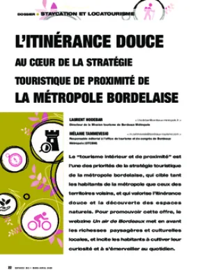 L’itinérance douce au cœur de la stratégie touristique de proximité de la métropole bordelaise