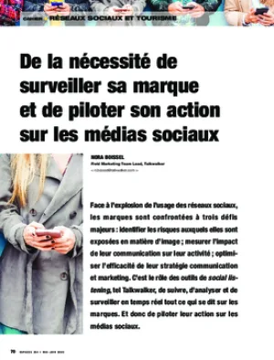 De la nécessité de surveiller sa marque et de piloter son action sur les médias sociaux
