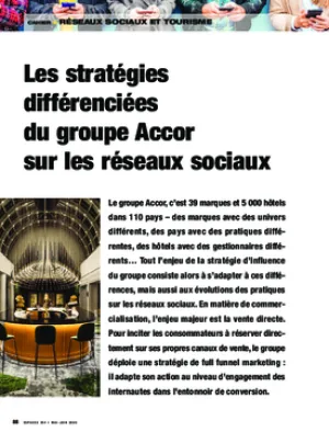 Les stratégies différenciées du groupe Accor sur les réseaux sociaux