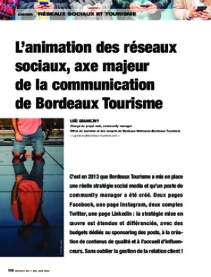 L’animation des réseaux sociaux, axe majeur de la communication de Bordeaux Tourisme