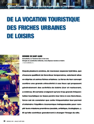 De la vocation touristique des friches urbaines de loisirs