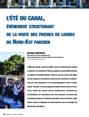 L’Été du canal, événement structurant de la visite des friches de loisirs du Nord-Est parisien