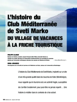 L’histoire du Club Méditerranée de Sveti Marko. Du village de vacances à la friche touristique