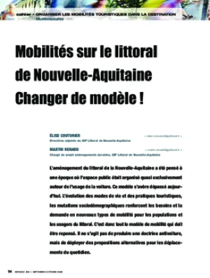 Mobilités sur le littoral de Nouvelle-Aquitaine. Changer de modèle !