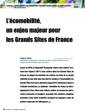 L’écomobilité, un enjeu majeur pour les Grands Sites de France