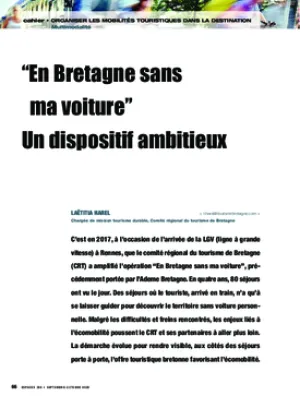 “En Bretagne sans ma voiture”. Un dispositif ambitieux