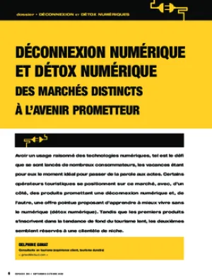 Déconnexion numérique et détox numérique. Des marchés distincts à l’avenir prometteur