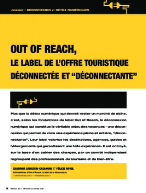 Out of Reach, le label de l’offre touristique déconnectée et “déconnectante”
