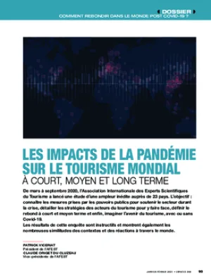 Les impacts de la Pandémie sur le tourisme mondial à court, moyen et long terme