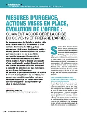 Mesures d’urgence, actions mises en place, évolution de l’offre : comment Accor gère la crise du covid-19 et prépare l’après...