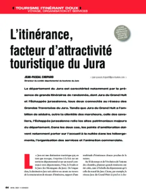 L’itinérance, facteur d’attractivité touristique du Jura (Maj. 2021)