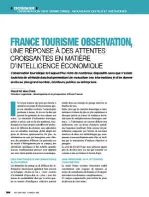 France Tourisme Observation, une réponse à des attentes croissantes en matière d’intelligence économique