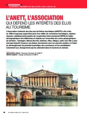 L’ANETT, l’association qui défend les intérêts des élus au tourisme