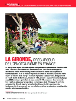 La Gironde, précurseur de l’œnotourisme en France