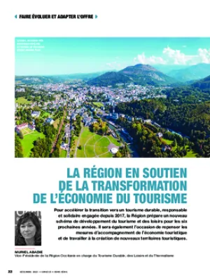La région en soutien de la transformation de l’économie du tourisme
