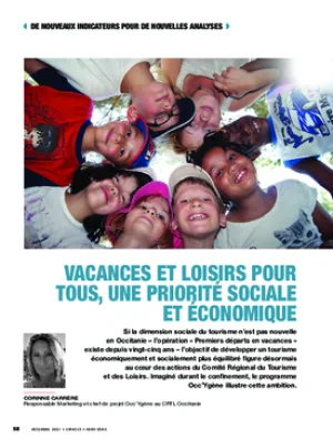 Vacances et loisirs pour tous, une priorité sociale et économique