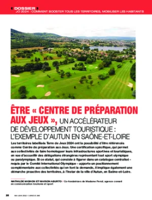 Être "Centre de préparation aux Jeux", un accélérateur de développement touristique : l’exemple d’Autun en Saône-et-Loire