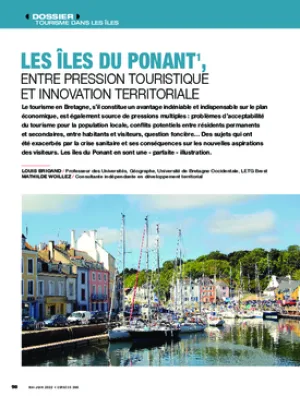 Les îles du Ponant, entre pression touristique et innovation territoriale