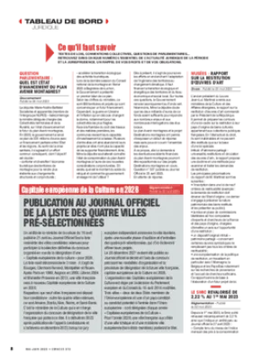Tableau de bord juridique - mai 2023