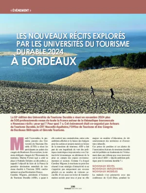 Les nouveaux récits explorés par les universités du tourisme Durable 2024 à Bordeaux