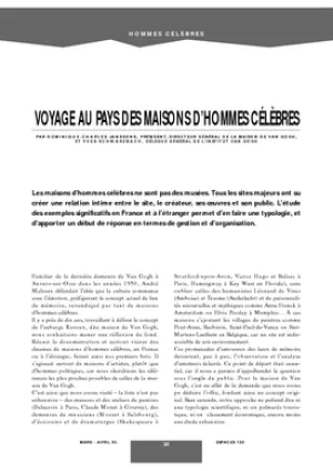 Voyage au pays des maisons d'hommes célèbres
