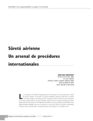 Sûreté aérienne. Un arsenal de procédures internationales