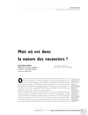 Mais où est donc la nature des vacanciers ?